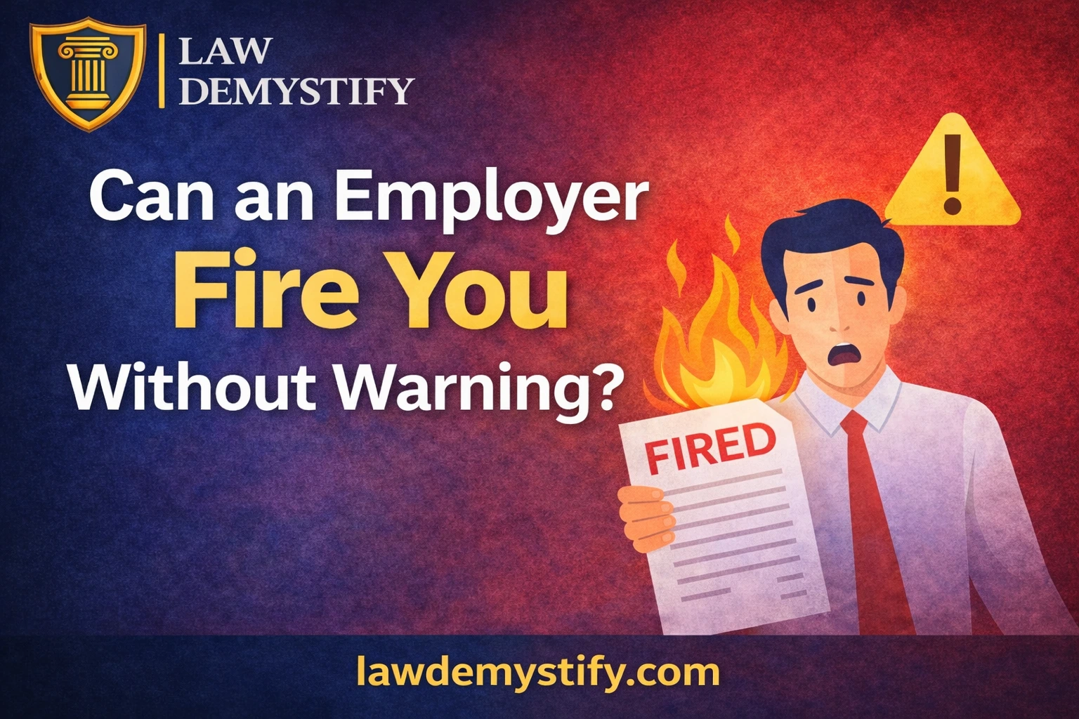 Can an Employer Fire You Without Warning