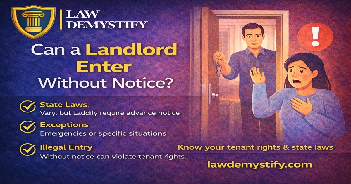 Can a Landlord Enter Without Notice